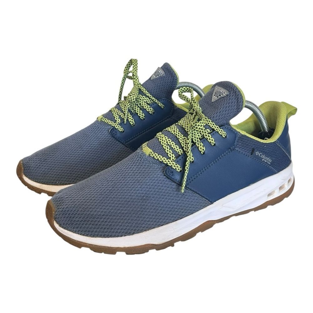 Columbia | Men's Blue Yellow Lace Up PFG Tamiami Fishing Shoes‎ Sneakers 10